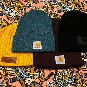 Carhartt Beanie bundle x4 - Yellow, Blue, Brown, Black